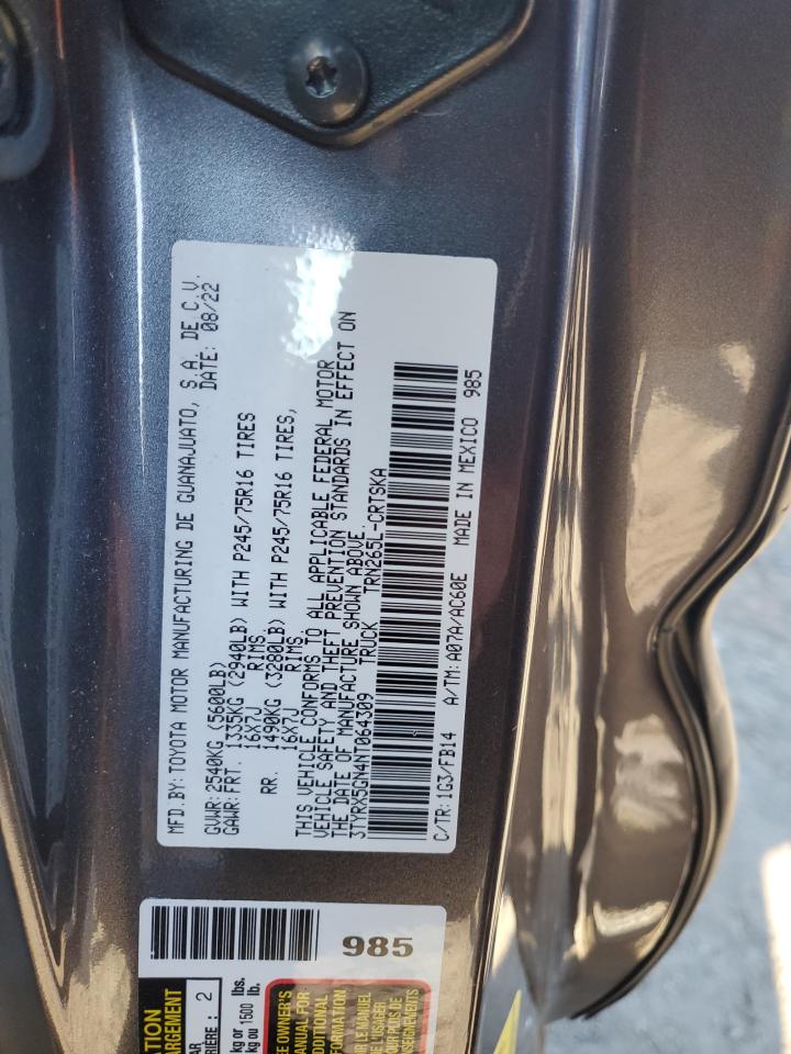 2022 Toyota Tacoma Access Cab VIN: 3TYRX5GN4NT064309 Lot: 86871355