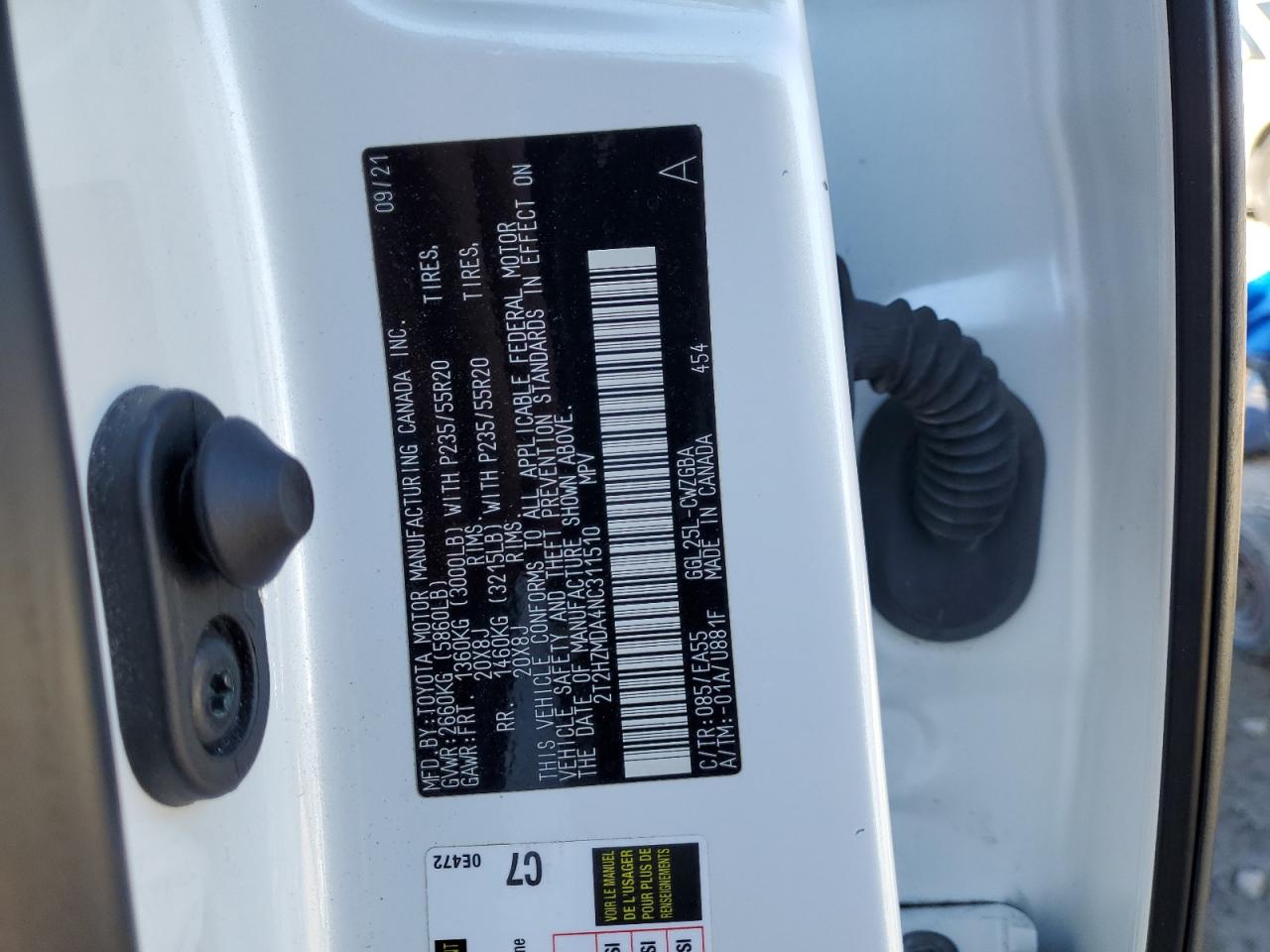 2022 Lexus Rx 350 VIN: 2T2HZMDA4NC311510 Lot: 81956155