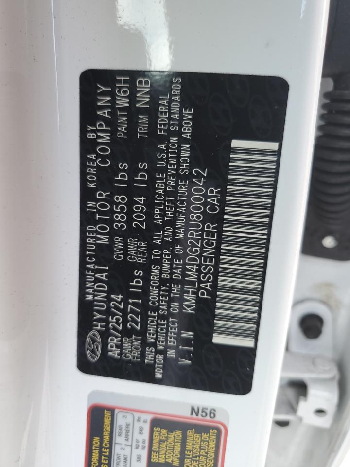 2024 Hyundai Elantra Sel VIN: KMHLM4DG2RU800042 Lot: 85003525