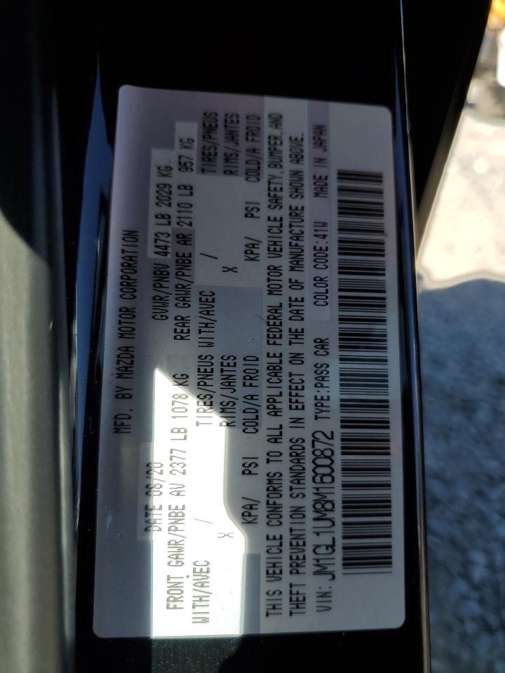 2021 Mazda 6 Sport VIN: JM1GL1UM8M1600872 Lot: 82177325