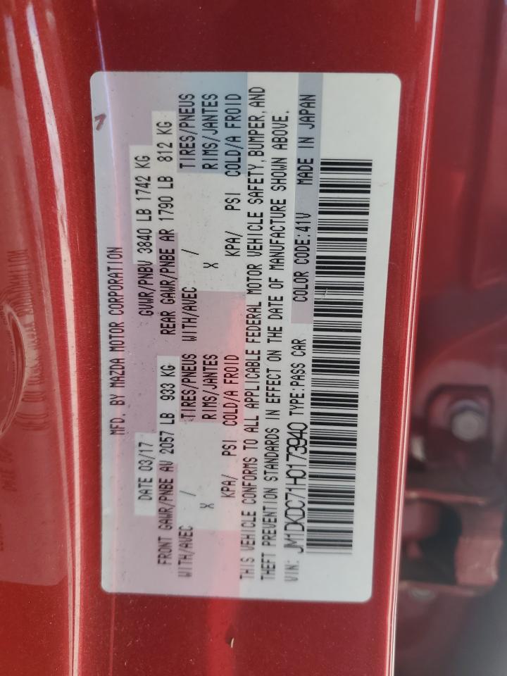 2017 Mazda Cx-3 Touring VIN: JM1DKDC71H0173940 Lot: 82348055