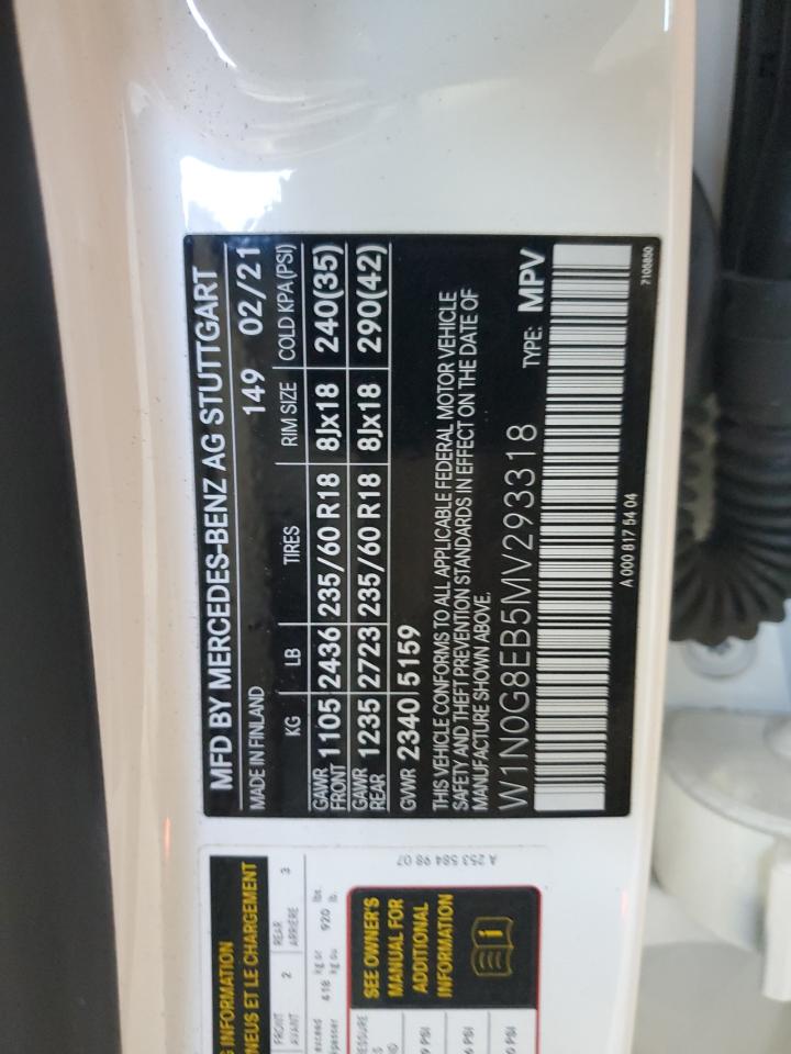 2021 Mercedes-Benz Glc 300 4Matic VIN: W1N0G8EB5MV293318 Lot: 81981655