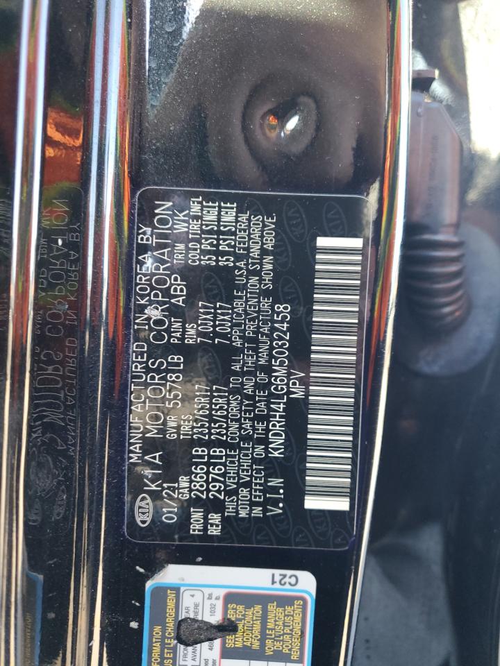2021 Kia Sorento Ex VIN: KNDRH4LG6M5032458 Lot: 86830135