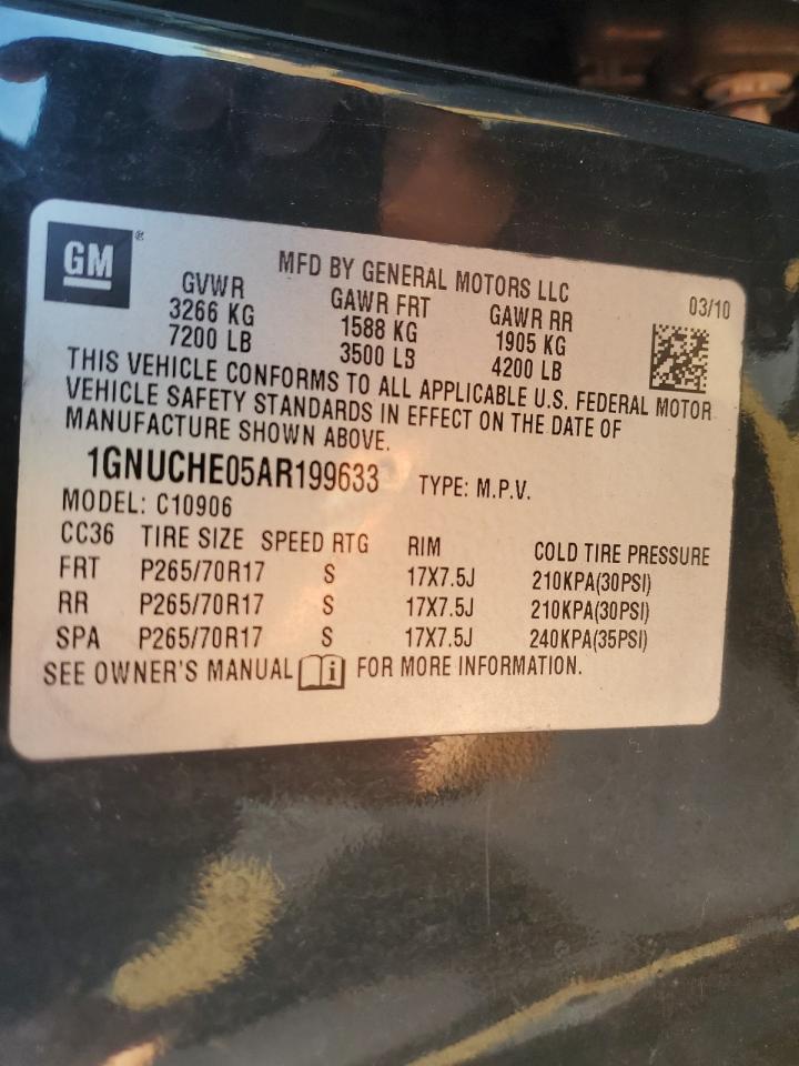 2010 Chevrolet Suburban C1500 Ls VIN: 1GNUCHE05AR199633 Lot: 82591025