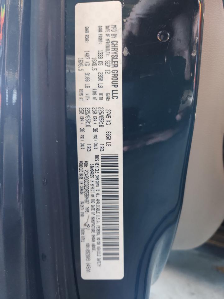 2013 Dodge Grand Caravan Sxt VIN: 2C4RDGCG2DR580487 Lot: 90337645