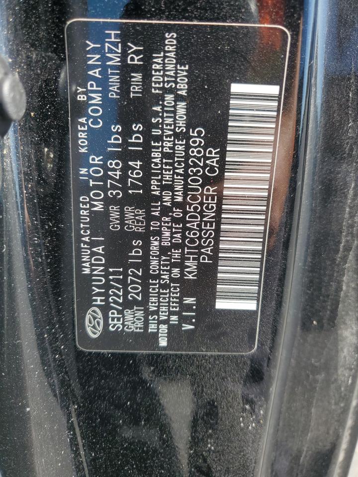 2012 Hyundai Veloster VIN: KMHTC6AD5CU032895 Lot: 85522145