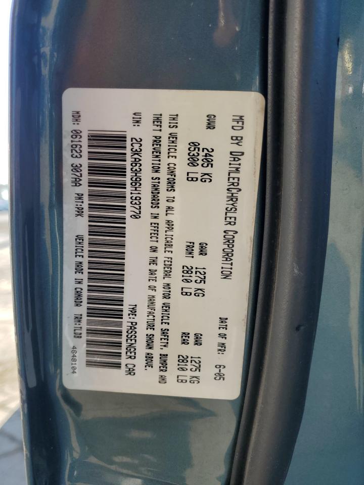 2006 Chrysler 300C VIN: 2C3KA63H96H193770 Lot: 90608855