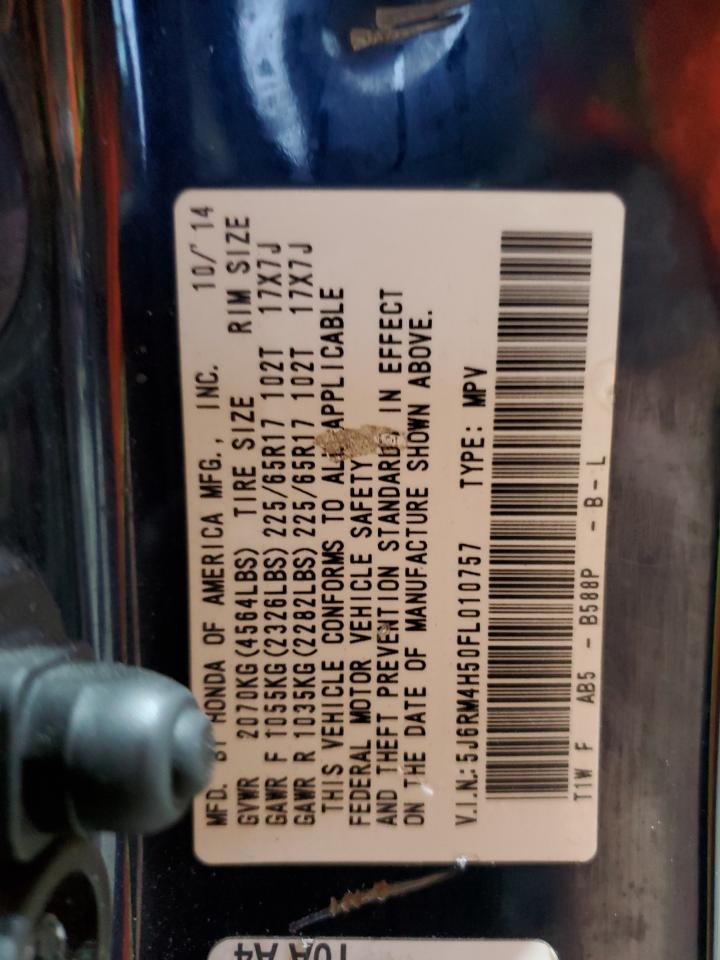 2015 Honda Cr-V Ex VIN: 5J6RM4H50FL010757 Lot: 86819615