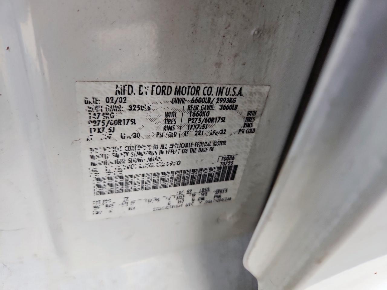 2002 Ford F150 Supercrew VIN: 1FTRW07L02KC24950 Lot: 85846165