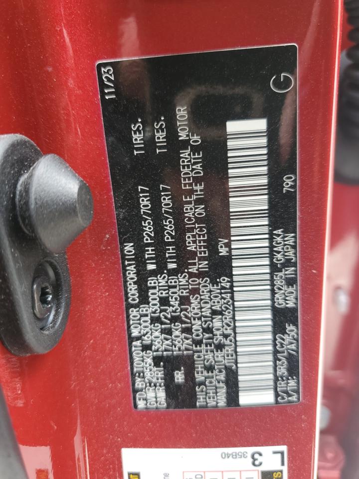 2024 Toyota 4Runner Sr5 Premium VIN: JTERU5JR2R6234149 Lot: 84885105