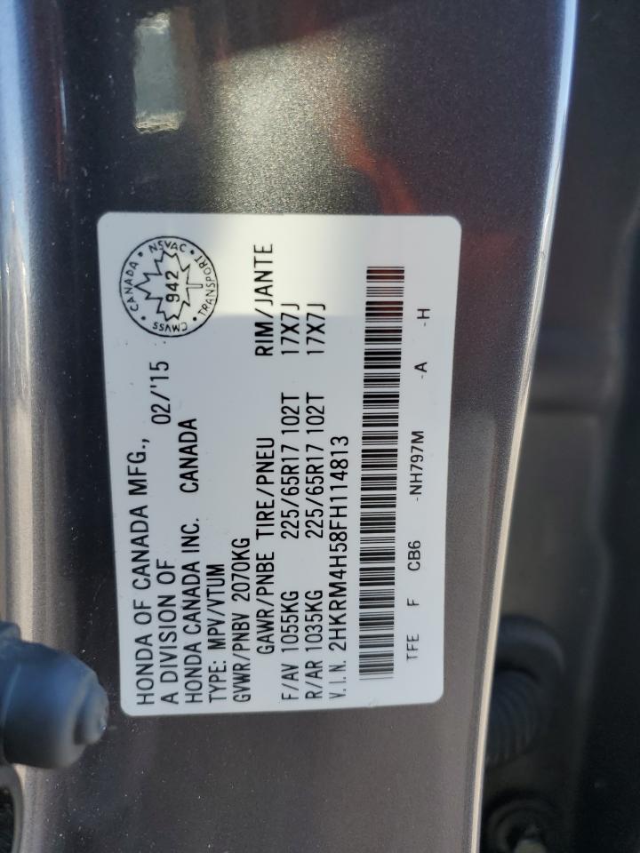 2015 Honda Cr-V Ex VIN: 2HKRM4H58FH114813 Lot: 86231345