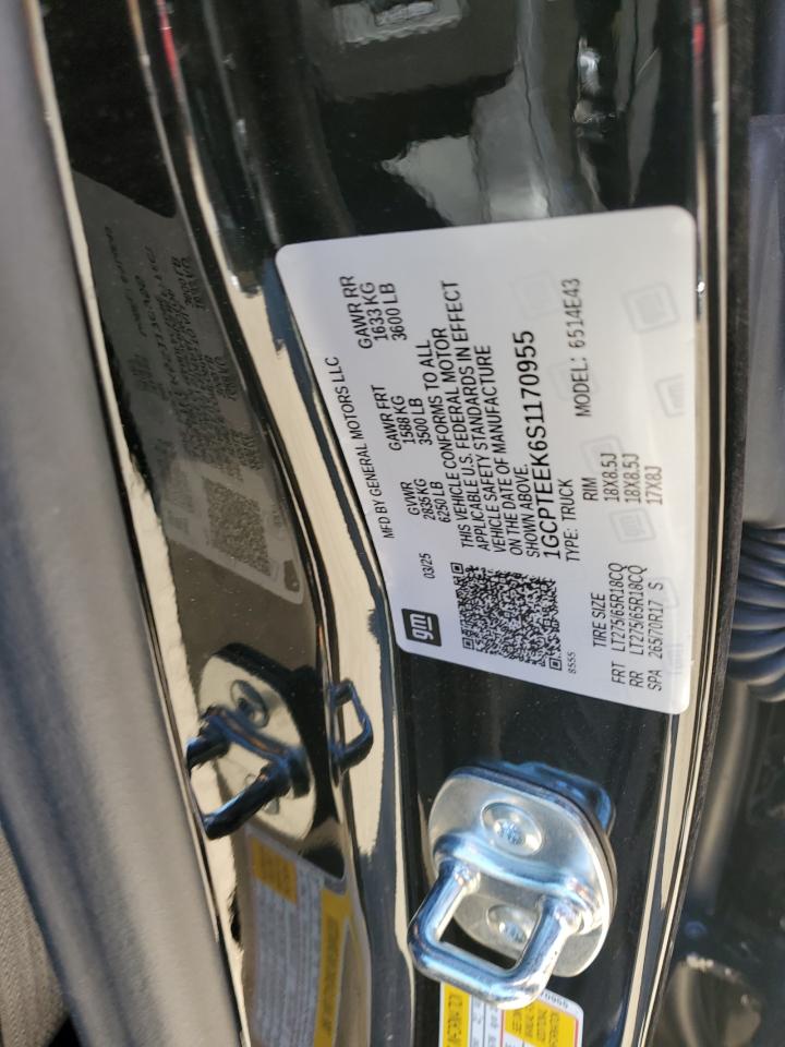 2025 Chevrolet Colorado Trail Boss VIN: 1GCPTEEK6S1170955 Lot: 90352415