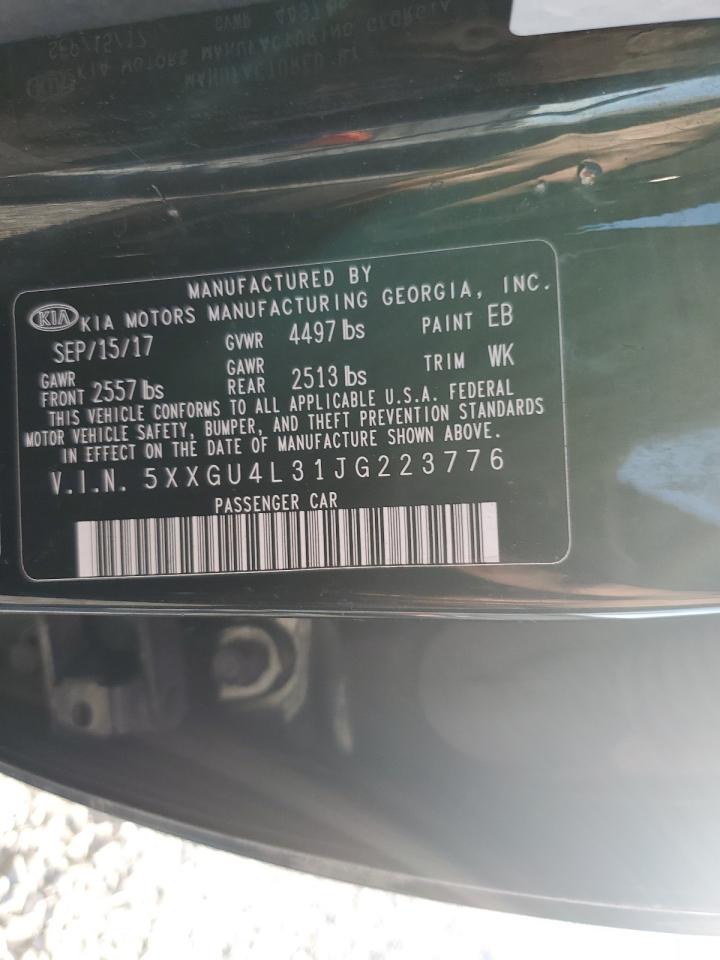 2018 Kia Optima Ex VIN: 5XXGU4L31JG223776 Lot: 84740295