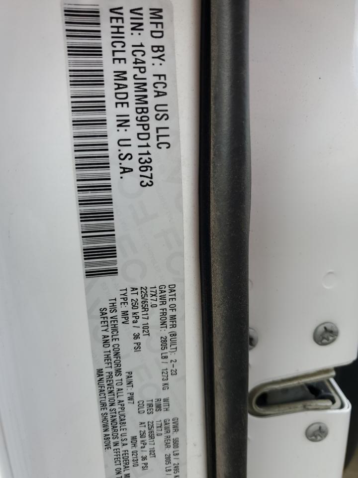 2023 Jeep Cherokee Altitude Lux VIN: 1C4PJMMB9PD113673 Lot: 86213015