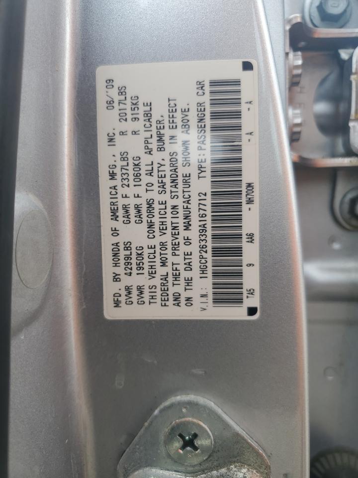 2009 Honda Accord Lx VIN: 1HGCP26339A167712 Lot: 85349395