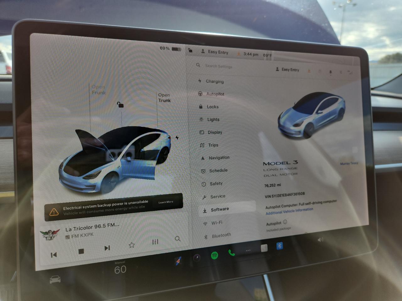 2019 Tesla Model 3 VIN: 5YJ3E1EB4KF361508 Lot: 84562075