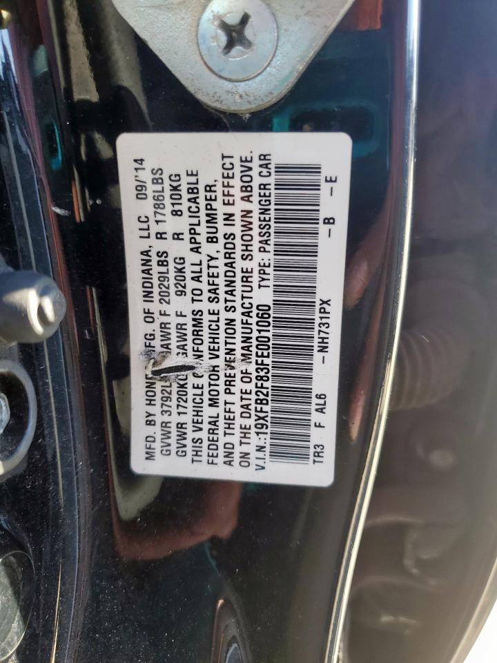 2015 Honda Civic Ex VIN: 19XFB2F83FE001060 Lot: 85256365