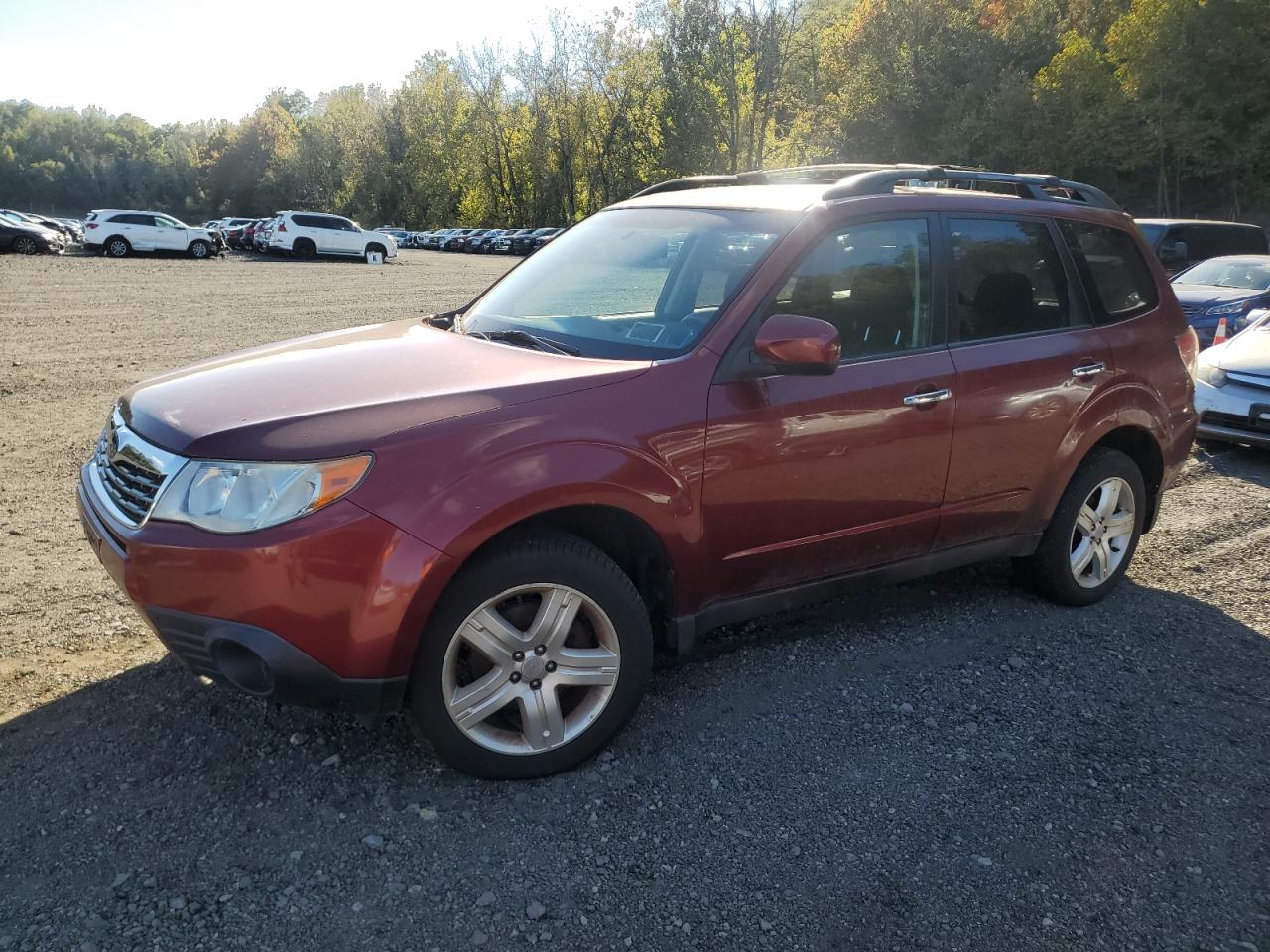 2009 Subaru Forester 2.5X Premium red null gas JF2SH63669H725798 photo #1