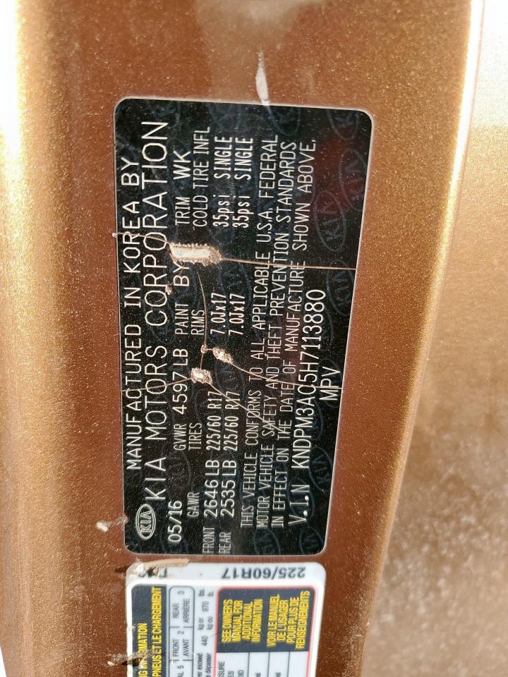 2017 Kia Sportage Lx VIN: KNDPM3AC5H7113880 Lot: 86154415