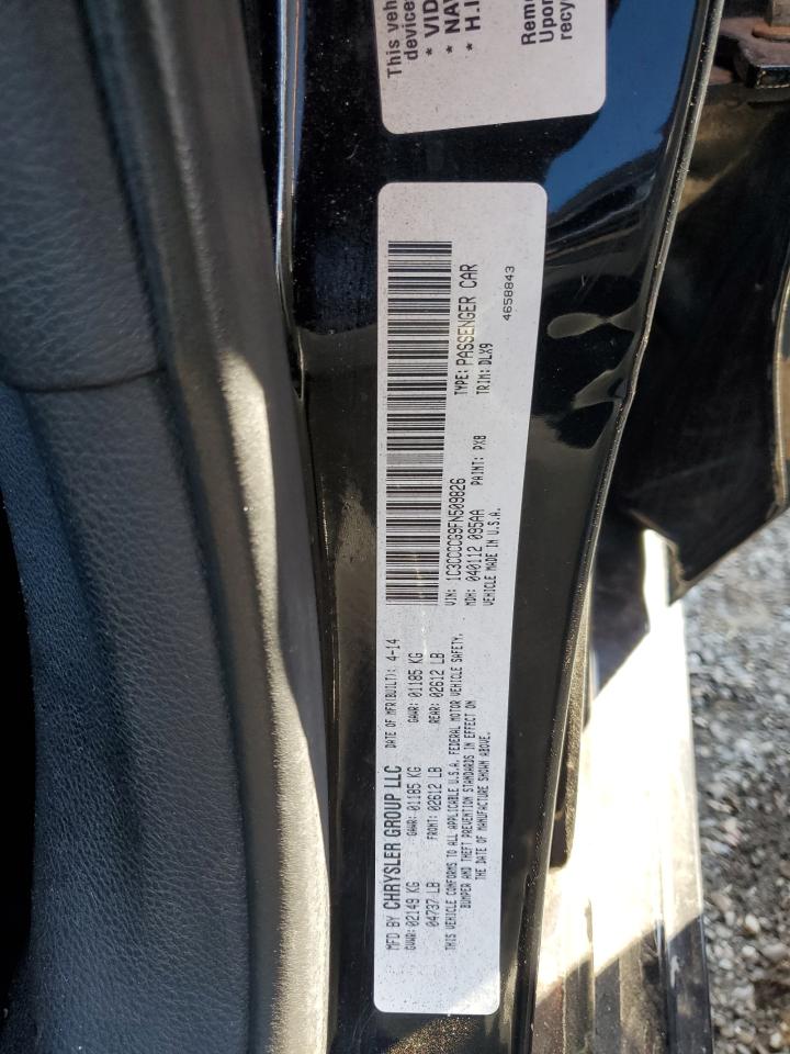 2015 Chrysler 200 C VIN: 1C3CCCCG9FN509826 Lot: 90142005