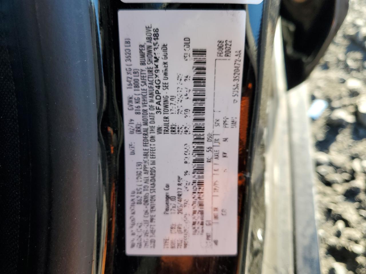 2019 Ford Fiesta St VIN: 3FADP4GX9KM135488 Lot: 85528265
