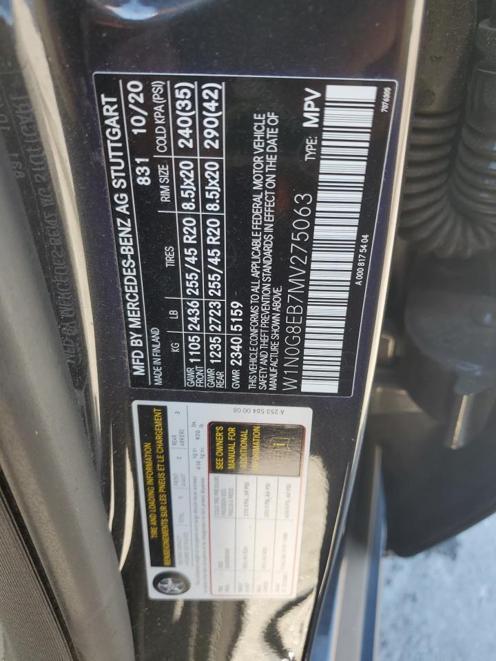 2021 Mercedes-Benz Glc 300 4Matic VIN: W1N0G8EB7MV275063 Lot: 86649925