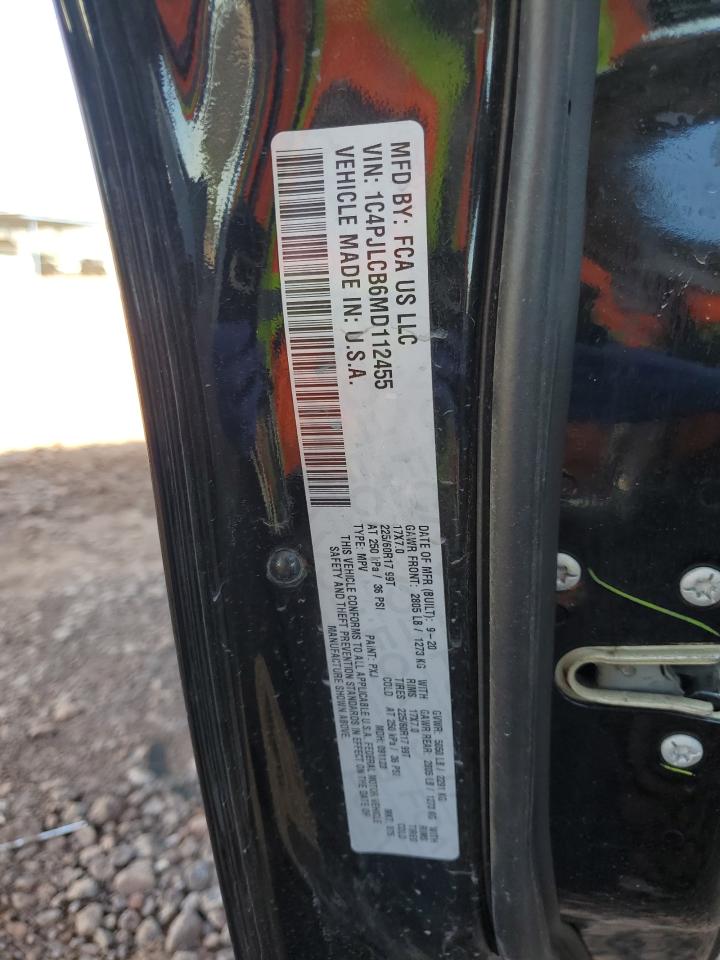 2021 Jeep Cherokee Latitude VIN: 1C4PJLCB6MD112455 Lot: 82499685