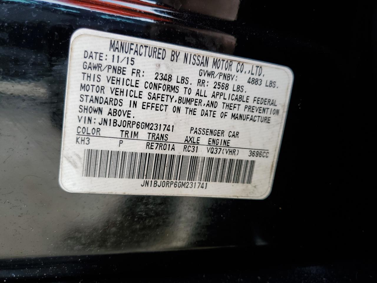 2016 Infiniti Qx50 VIN: JN1BJ0RP6GM231741 Lot: 82190255