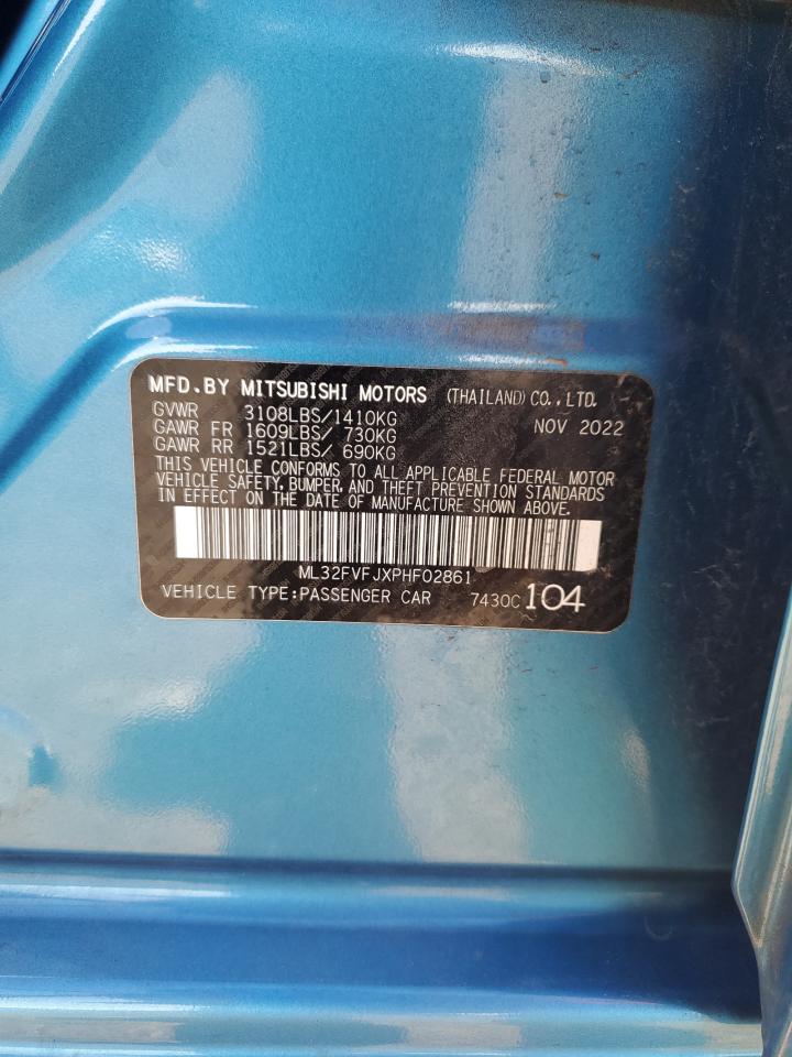 2023 Mitsubishi Mirage G4 Se VIN: ML32FVFJXPHF02861 Lot: 87470095