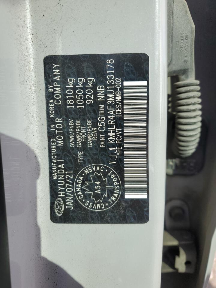 2021 Hyundai Elantra N Line VIN: KMHLR4AF3MU133178 Lot: 86449595