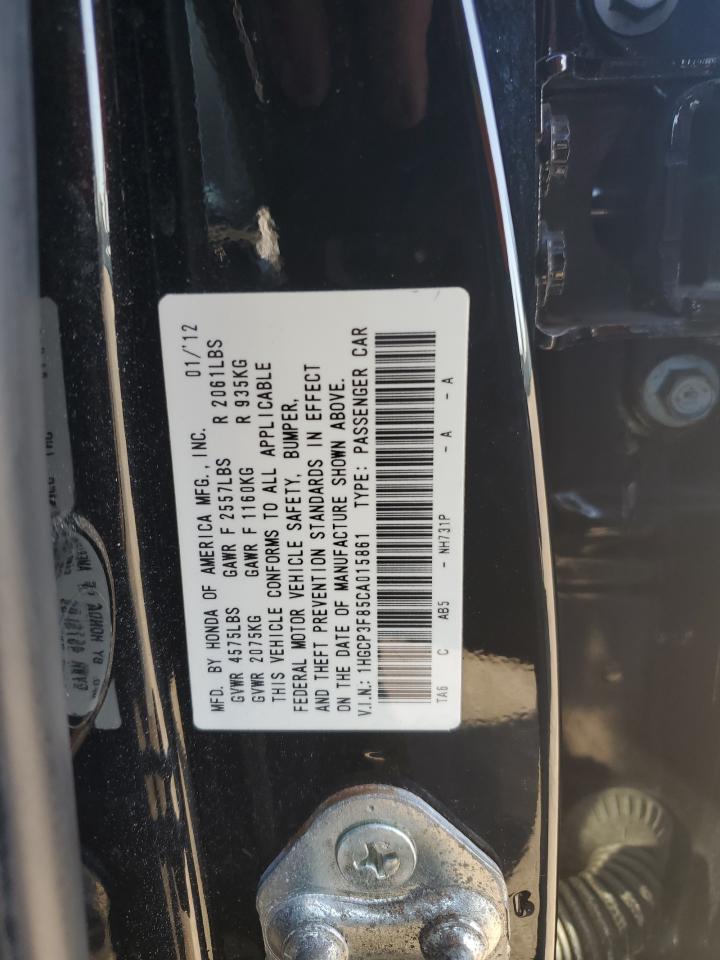 2012 Honda Accord Exl VIN: 1HGCP3F85CA015861 Lot: 82315255