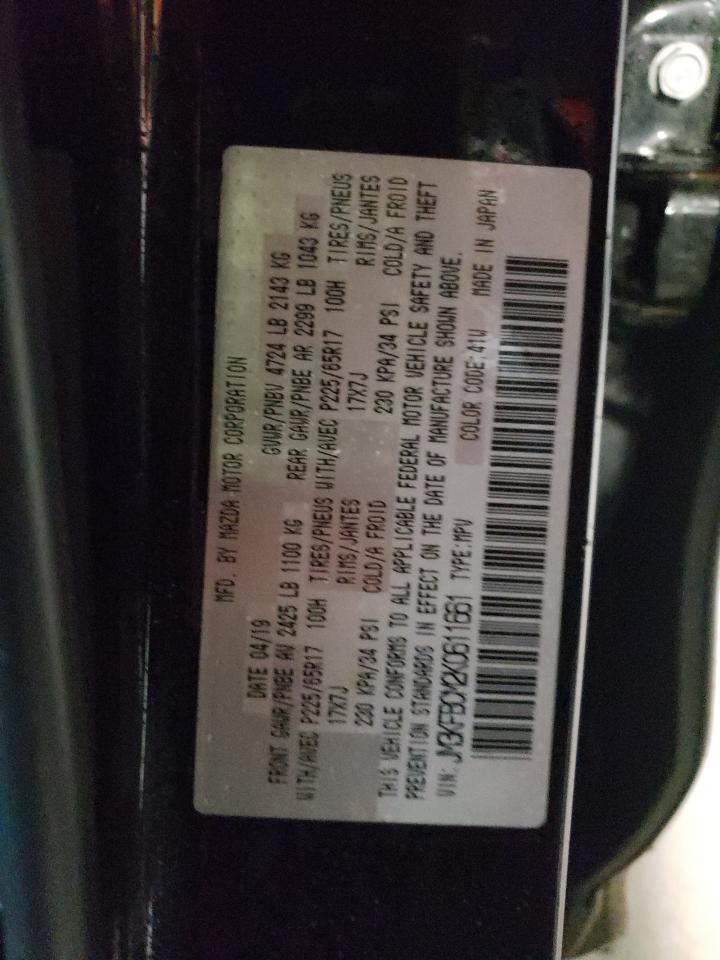 2019 Mazda Cx-5 Touring VIN: JM3KFBCM2K0611661 Lot: 85893625