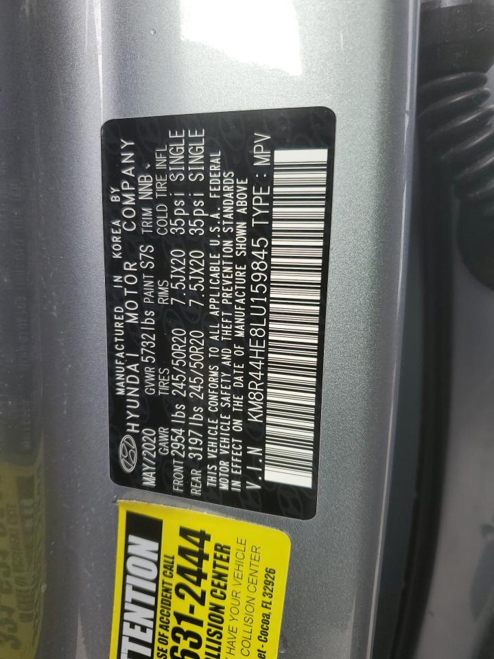 2020 Hyundai Palisade Sel VIN: KM8R44HE8LU159845 Lot: 82184345