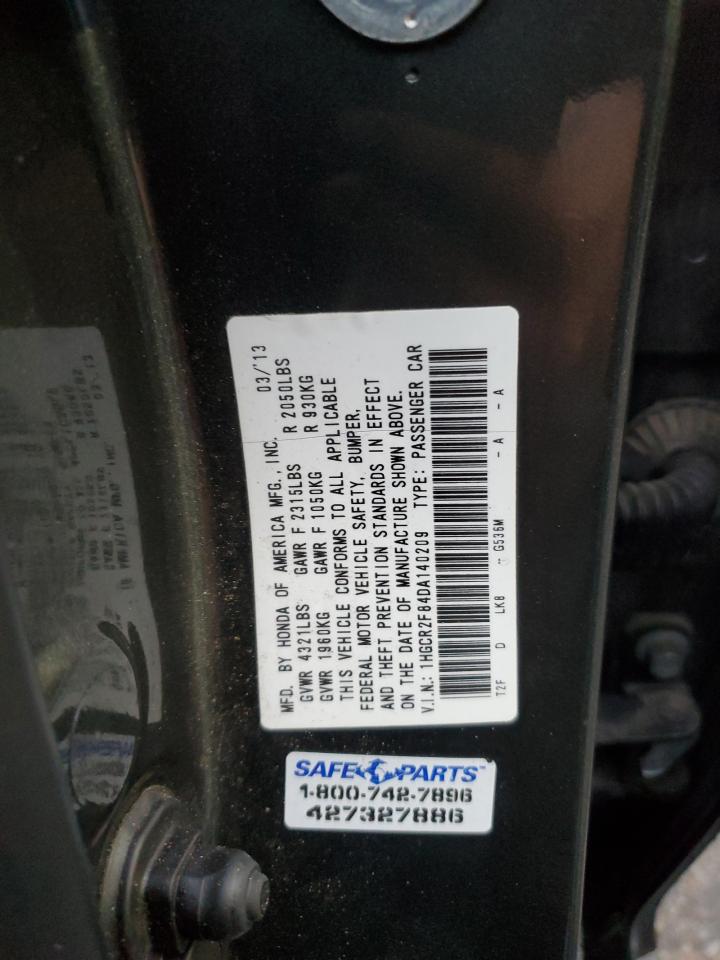 2013 Honda Accord Exl VIN: 1HGCR2F84DA140209 Lot: 82251385