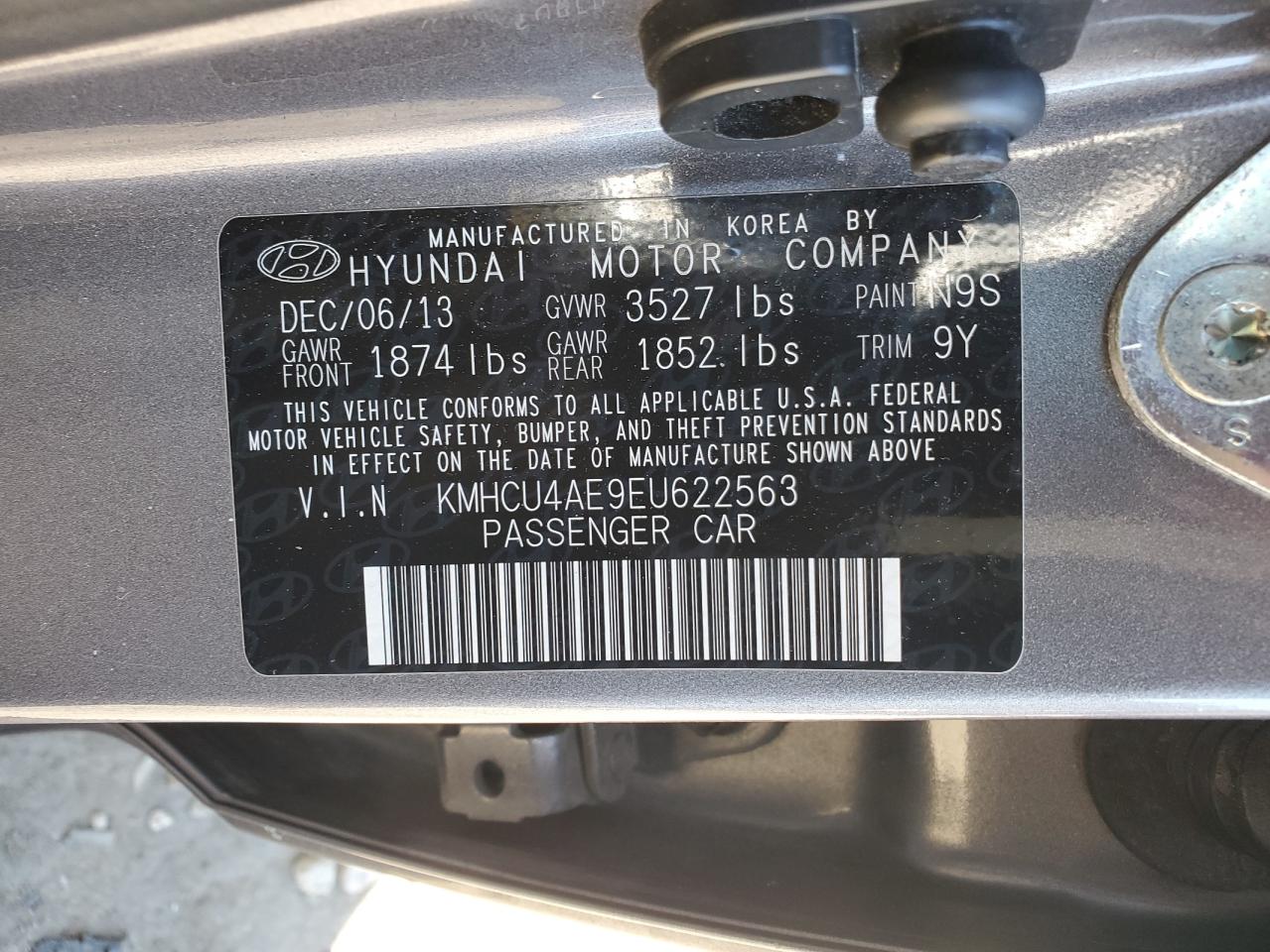 2014 Hyundai Accent Gls VIN: KMHCU4AE9EU622563 Lot: 86664575