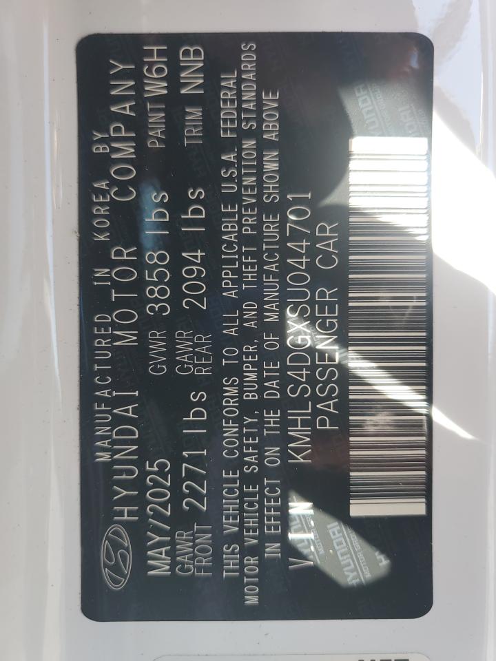 2025 Hyundai Elantra Sel VIN: KMHLS4DGXSU044701 Lot: 85778505