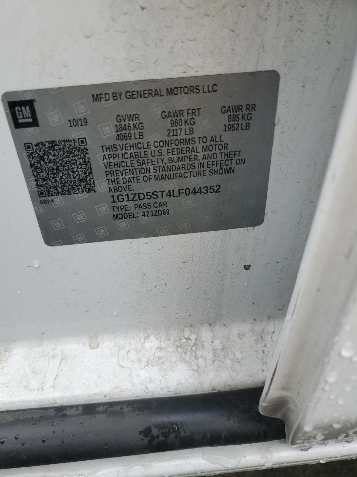 2020 Chevrolet Malibu Lt VIN: 1G1ZD5ST4LF044352 Lot: 81997055