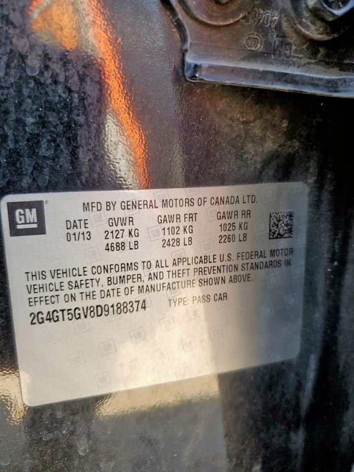 2013 Buick Regal Premium VIN: 2G4GT5GV8D9188374 Lot: 86458035