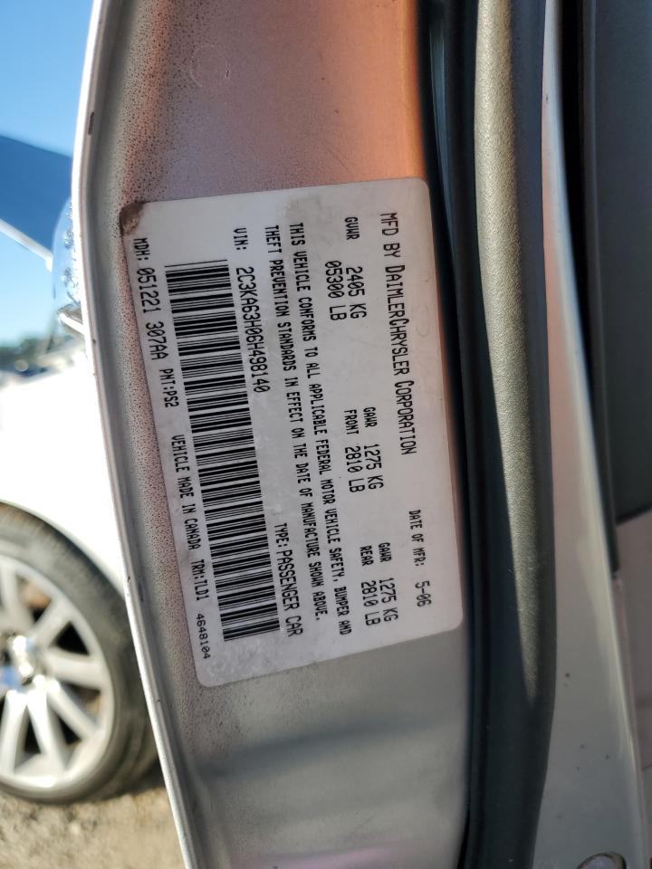 2006 Chrysler 300C VIN: 2C3KA63H06H498140 Lot: 90664295