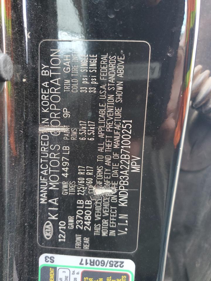 2011 Kia Sportage Lx VIN: KNDPB3A22B7100251 Lot: 85485615