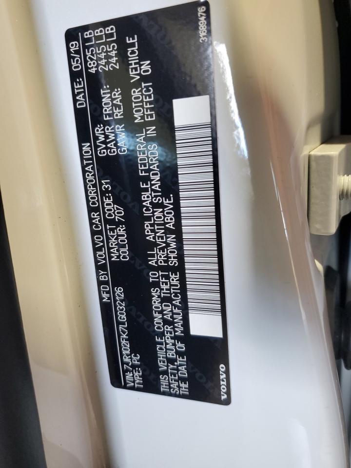 2020 Volvo S60 T5 Momentum VIN: 7JR102FK7LG032126 Lot: 85920055