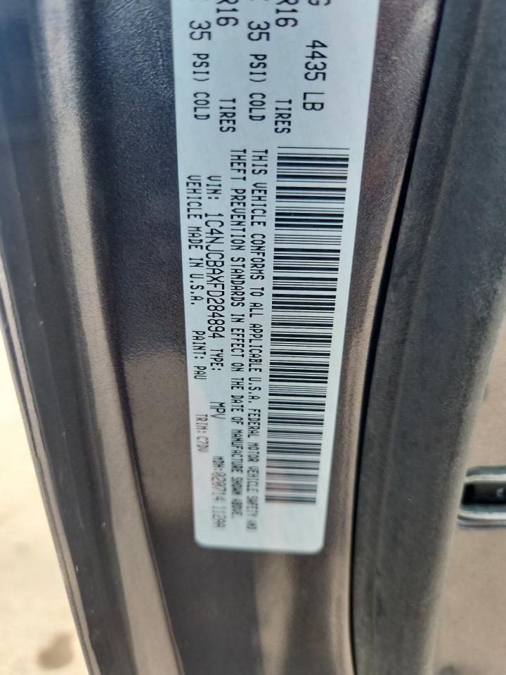 2015 Jeep Compass Sport VIN: 1C4NJCBAXFD284894 Lot: 84800375