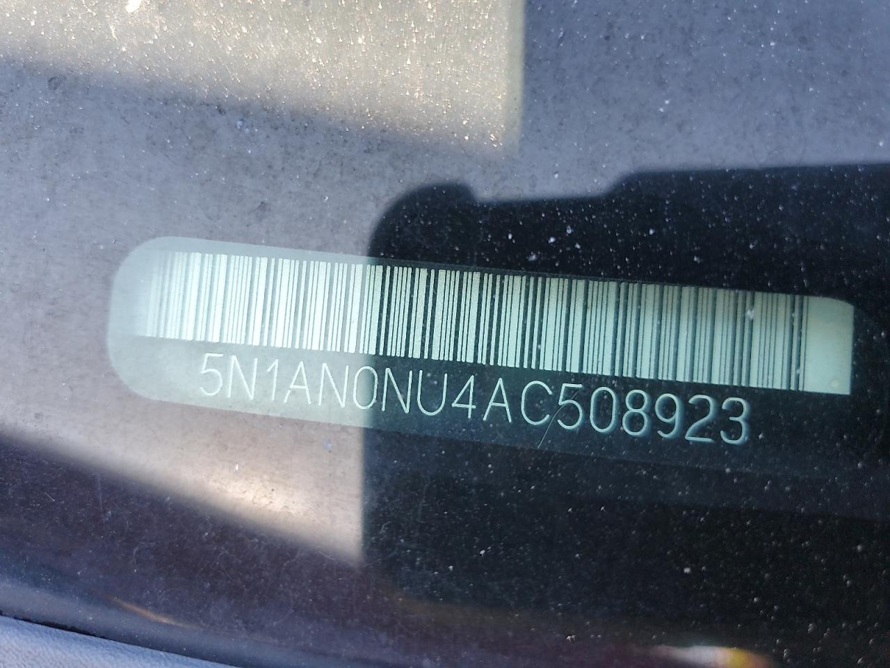 2010 Nissan Xterra Off Road VIN: 5N1AN0NU4AC508923 Lot: 86786185