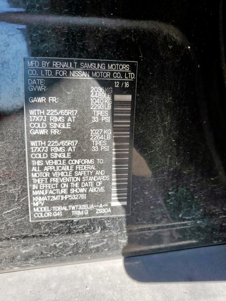 2017 Nissan Rogue S VIN: KNMAT2MT1HP532761 Lot: 90579255