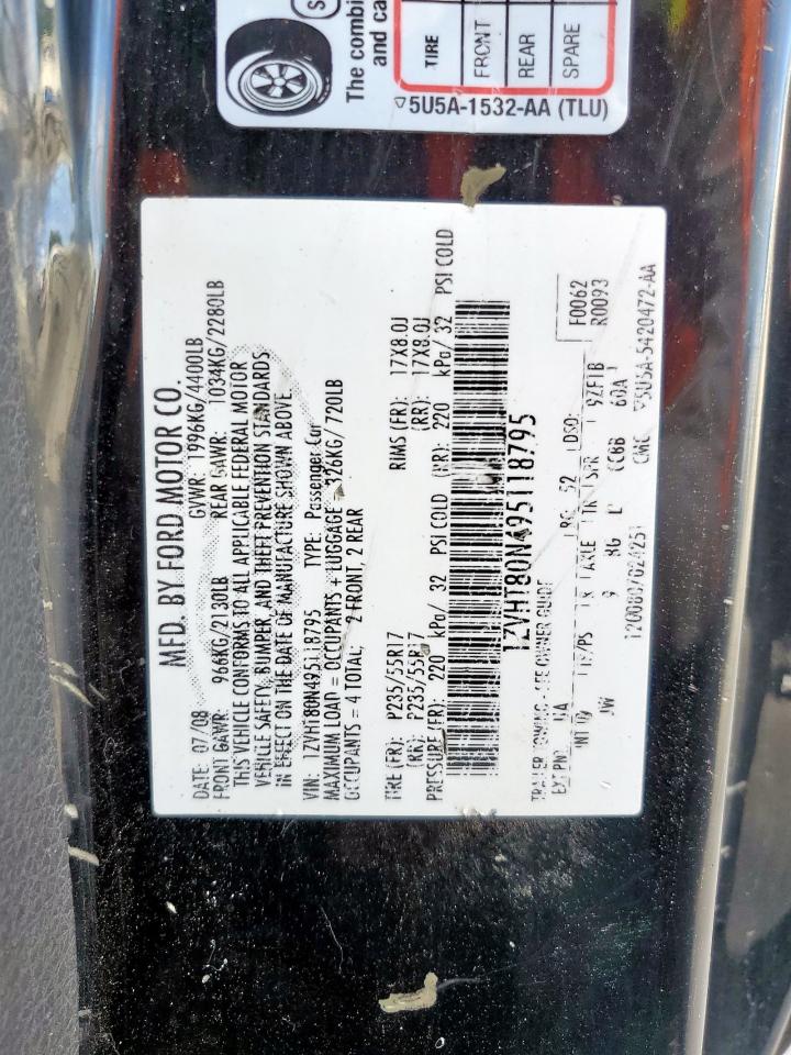 2009 Ford Mustang VIN: 1ZVHT80N495118795 Lot: 85481785