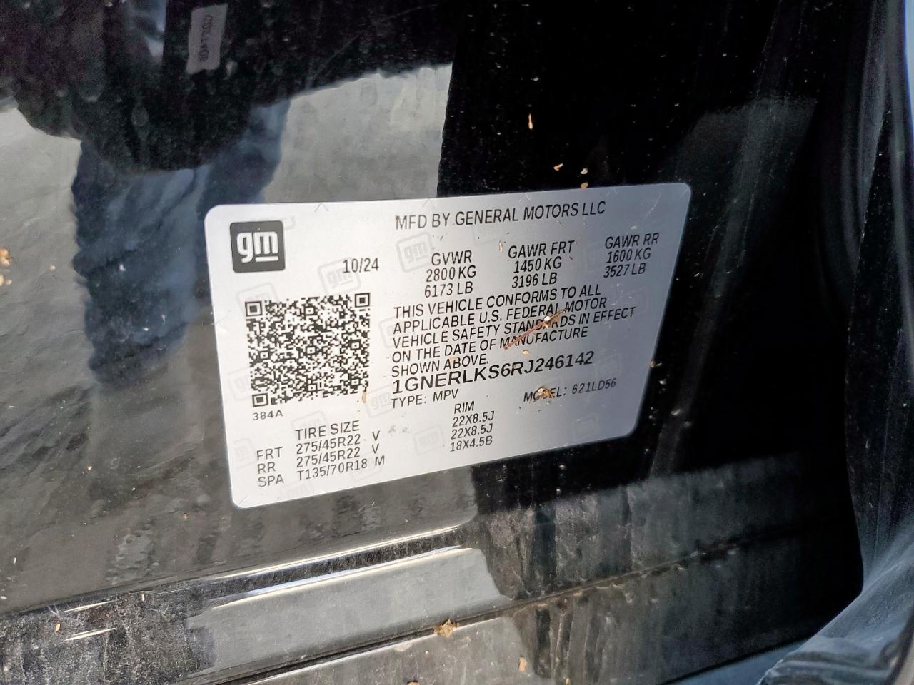 2024 Chevrolet Traverse Rs VIN: 1GNERLKS6RJ246142 Lot: 85339795