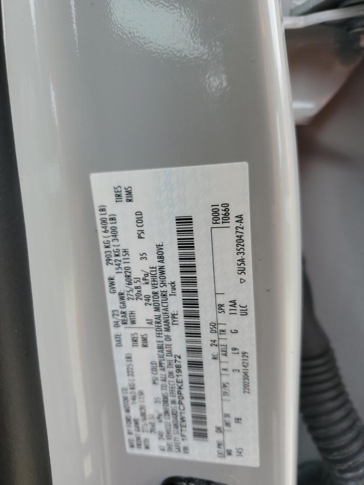 2023 Ford F150 Supercrew VIN: 1FTEW1CP0PKE19872 Lot: 90505865