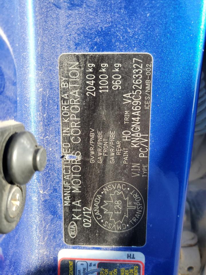 2012 Kia Optima Ex VIN: KNAGN4A69C5263327 Lot: 85682865