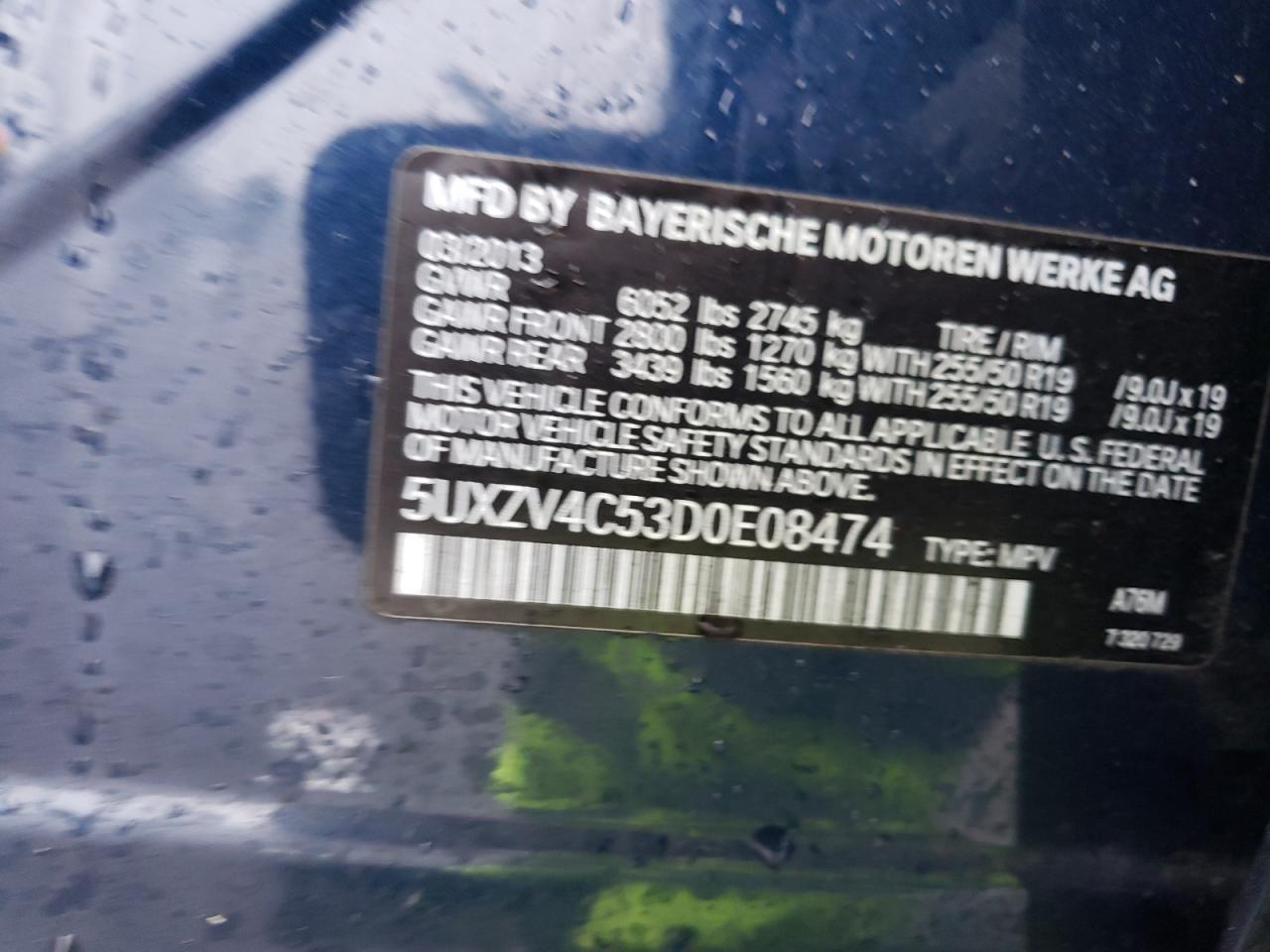 2013 BMW X5 xDrive35I VIN: 5UXZV4C53D0E08474 Lot: 86235705