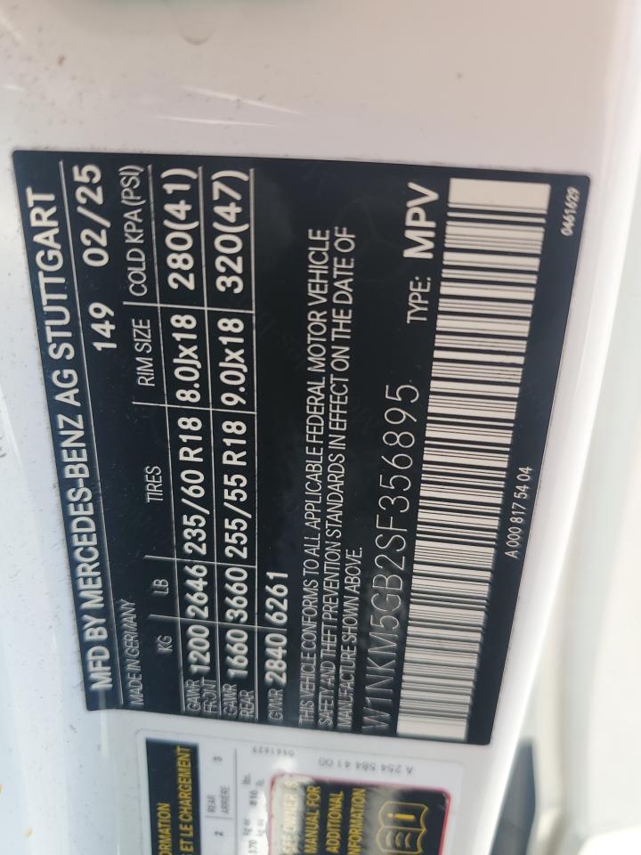 2025 Mercedes-Benz Glc 350E VIN: W1NKM5GB2SF356895 Lot: 82531965